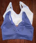 Puma Women s Lot Of 2 White   Purple Athletic Sports Bra Sz  S Nwot