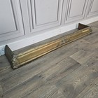 Antique Brass Fire Fender -edwardian Rustic Hearth Surround Decorative Fireplace