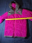 The North Face Jacket Girls Medium 10 12 Gray Pink Reversible Fleece Nf0a3y7e