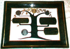 Vtge Danielson Federal Savings Bank Smoked Houze Art Glass Money Tree Quote Dish