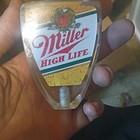 Vintage Miller High Life Clear Plastic Beer Tap Handle Insert Piece Breweriana