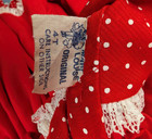 Vintage Mary Louise Originals Circle Dress Girls 4t Red Frilly Ruffle Red Layer