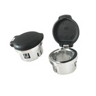 2 Pcs Plug Cover Cap 12v Chrome Replacement Power Outlet Dash Retainer