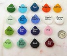 Small Clam Shell Pendant Beads  19x21mm  You Pick Color  Sea Glass Finish  2 Pcs