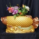 Concrete Fish Planter Plastic Mold Outdoor Large Flower Pot Cement Precast Mould