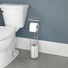  1-pack  Free Standing Toilet Paper Holder Polished Chrome Tissue Holder For    