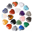 10pc Natural Heart Shaped Crystal Worry Stone Bulk Assorted Palm Pocket Healing