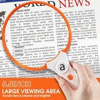 Large Magnifying Glass With Light  Magnifier Handheld Illuminated Lighted Magnif