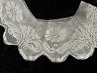 Antique Vintage Unfinished Handmade Filet Lace Floral Collar   