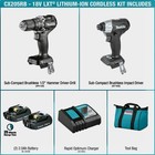Makita Cx205rb 18v Hammer Drill   Impact Driver Combo Kit W  2 Batteries