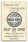 1880s Clark s Mile-end Spool Circus Cotton Acrobat  Chinese Card Dog Victorian