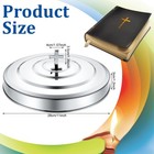Yaocom Communion Tray Cover Stainless Steel Polished Silver Plate Lid