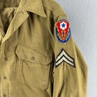 Vintage 40s Wwii Wool Field Shirt Mens Medium 21 5x32 Gas Flap Army Military
