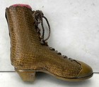 Victorian Shoe Pin Cushion Gold Sewing Crafts 