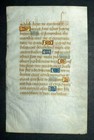 Manuscript Original Religious On Parchment Vellum  Illumination Of Xv Middle Age