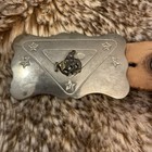 Vtg Disney Frontierland Embossed Leather Cowboy Belt With Buckle Youth 30 Mickey