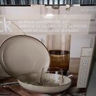 Over   Back Options 16-piece Dinnerware Set - Modern Linen  Stoneware Gift Set