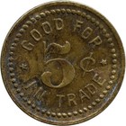 Chiloquin  Oregon Or Corner Cigar Store Good For 5   Trade Token