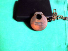 Antique Miller Lock Co Champion 6 Lever Brass Padlock No Key Chain 112