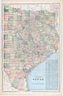 1899  East Texas  Map Original   20x13   Large  Townships Railroads County