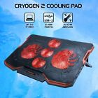 Enhance Cryogen Gaming Laptop Cooling Pad - 5 Quiet Cooler Fans And 2 Usb Ports
