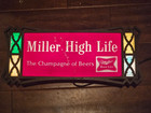 Vintage Miller High Life Beer Light Up Sign Wall Display Bar Decoration