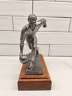 Vintage Michael Ricker Pewter  tom The Bowler   17 Signed Scuplture 7 5  Tall