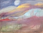 Cramolini Dream Landscape Deep Vibrant Pastel Charcoal Drawing Orig Art Notprint