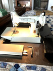 Vintage 1964 Singer 221k Featherweight Sewing Machine White  Color Uk Near Mint