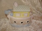 Vtg Enesco Noah   s Ark For Boy Or Girl Night Light   Porcelain nursery 5 25   x6 5   