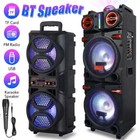 Portable Bluetooth Party Speaker Sub Woofer Deep Bass Sound System   Mic Lot
