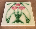 Antique Boote - Art Nouveau Majolica Tile C1900