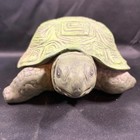 Nowell s Molds Ceramic Turtle Figurine Green 1983 Vintage Tortoise Statue 9 5 