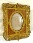 Antique Filigree Repousse Picture Photo Frame Metal 6  X 5 