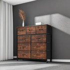 Dumos Dresser For Bedroom  Storage Organizer With 9 Drawers  Chest Of Drawers Wi