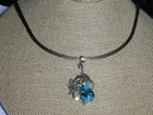 Lb Baker- Les Baker-navajo Sterling Silver Hand Tooled Turquoise Pendant 