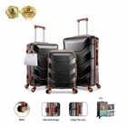 3 Piece Abs Luggage Set Lightweight Hardshell Carry On Suitcase With Tsa Lock