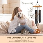 Pet Memorial Wind Chimes     Dog Loss Sympathy Gift With Frame   Personalized Paw 