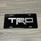 Aluminum Toyota Trd Embossed Decor Plate Black With Silver Brushed Logo
