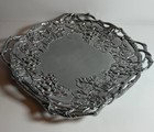 Arthur Court 1999 Large Metalware Grapevine Platter Tray 17  W legs Bottom