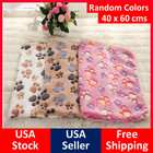 Pack Of 3 Warm Pet Mat Small Paw Print Cat Dog Puppy Fleece Soft Blanket Bed Mat