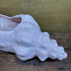 Vintage Pottery Large Conch Shell Vase Planter Pink
