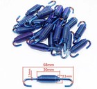  6 Pcs  Blue Motorcycle Exhaust Spring Stainless Steel Spring Hooks Muffler Pipe