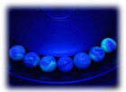Lot Of 7 Uv Reactive Vintage Jabo Classics Glass Marbles Blue Gray Swirl 3 4   