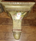 Vintage Hand Painted Solid Wood Sconces  
