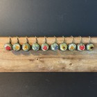 Vintage Shower Curtain Hooks Handmade From Epoxy Resin With Impressed Flowers
