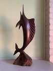 Large 21 5    Ironwood Sailfish Sculpture     Hand Carved     Marlin     Root Base
