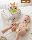 Baby Diaper Caddy Organizer For Changing Table  Nursery Storage Bin Basket With