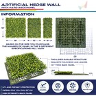 Artificial Boxwood Hedge Wall Greenery Fake Grass Outdoor Partition Wall Decor