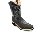 Men s Rodeo Cowboy Boots Genuine Leather Western Square Toe Botas Saddle Work 